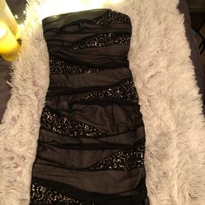 Black and gold dress